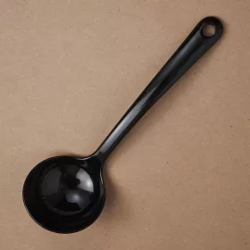 Szószmerőkanál, 70 ml, 23,5×7,5 cm, műanyag, fekete