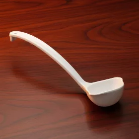Szószmerőkanál, 30 ml, 18×7 cm, műanyag, fehér
