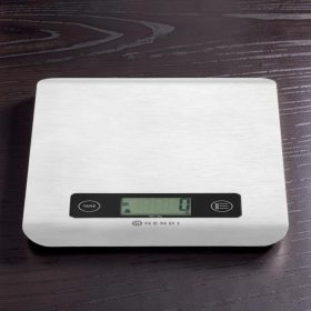   Digitális konyhamérleg, 5 kg méréshatár, akkumulátoros, 17x22 cm