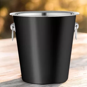 Pezsgősvödör, 3,3 l, fekete, rozsdamentes, BarUp