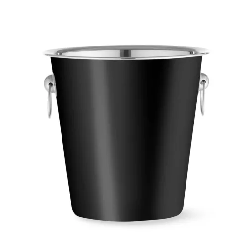Pezsgősvödör, 3,3 l, fekete, rozsdamentes, BarUp