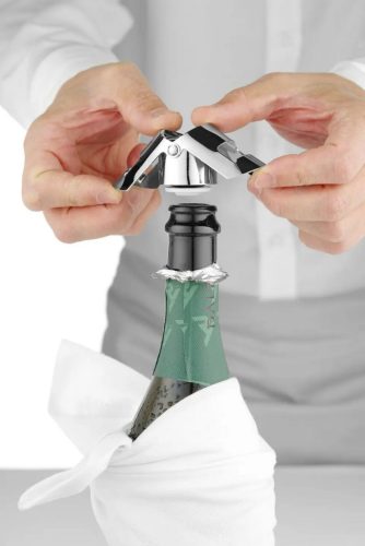 Pezsgősüveg-záró, rozsdamentes, BarUp