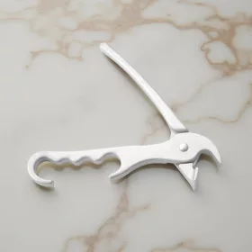 Pizzaforma fogó csipesz, 20 cm, alumínium