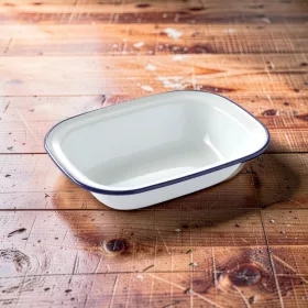 Tálka, 21,5×16 cm, zománcozott acél