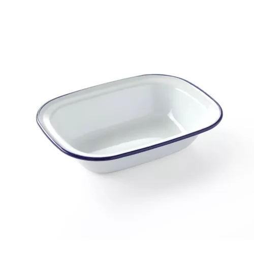 Tálka, 21,5×16 cm, zománcozott acél