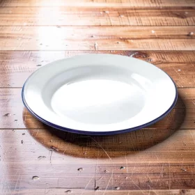 Lapostányér, 24 cm, zománcozott acél