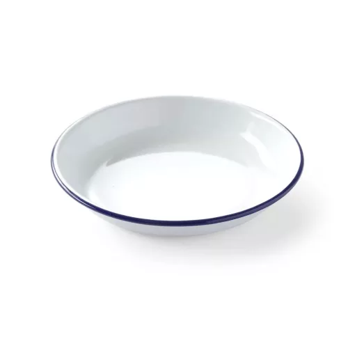 Mélytányér, 22 cm, zománcozott acél