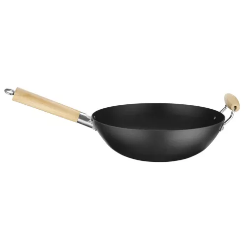 Wok fanyéllel, vas 32 cm, HENDI