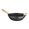 Wok fanyéllel, vas 32 cm, HENDI