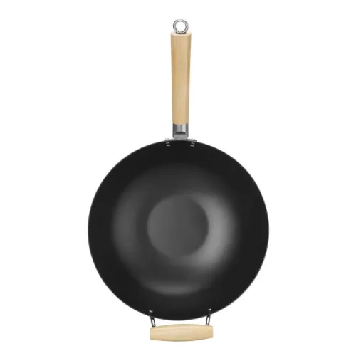 Wok fanyéllel, vas 32 cm, HENDI