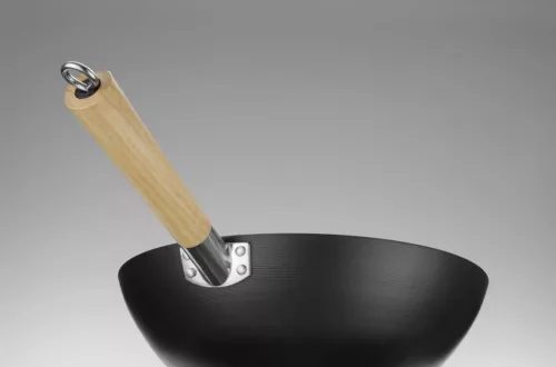 Wok fanyéllel, vas 32 cm, HENDI