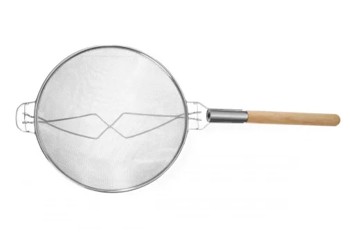 Erősített szűrő fanyéllel 36 cm, dupla hálós