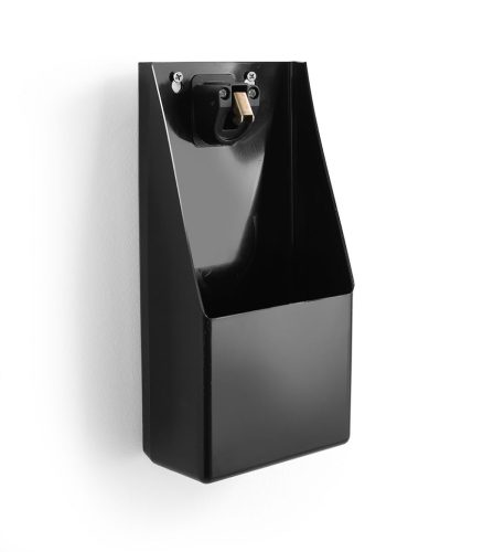 Üvegnyitó, sörnyitó, gyűjtődobozzal, 13,5×7×29,5 cm, falra szerelendő