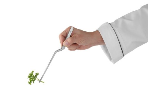 Tálalócsipesz/séfcsipesz, hajlított, 21 cm, HENDI