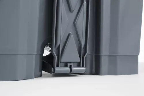 Pedálos szemetes, 87 l, polietilén, 50x41x81,5 cm, AmerBox