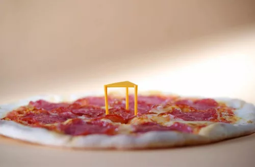 Pizza távtartó tüske, narancs, 500 db/csomag
