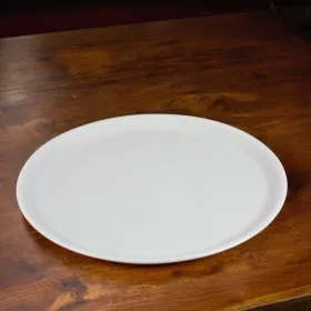 Pizzatányér, fehér, 33 cm, porcelán