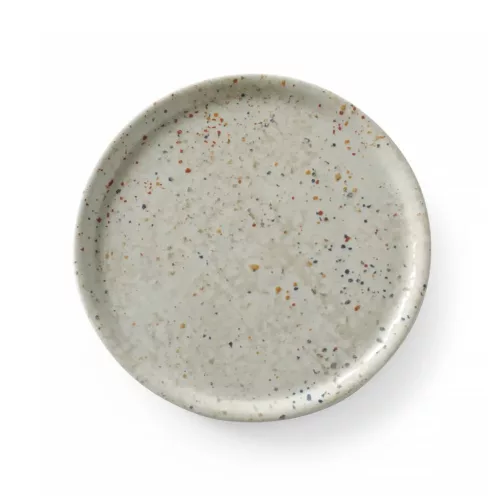 Pizzatányér, világosszürke, 33 cm, porcelán