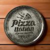 Pizzatányér, fekete, 33 cm, porcelán