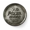 Pizzatányér, fekete, 33 cm, porcelán