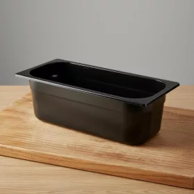   Fagylaltos tégely, 5 liter, 360×165×120 mm, polikarbonát, fekete