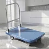 Platós polipropilén kézikocsi, terhelhetőség 200 kg, 742×480×845 mm