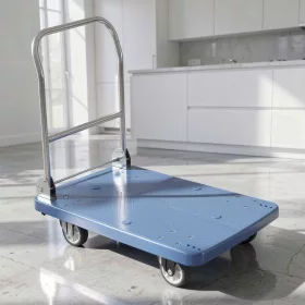   Platós polipropilén kézikocsi, terhelhetőség 200 kg, 742×480×845 mm