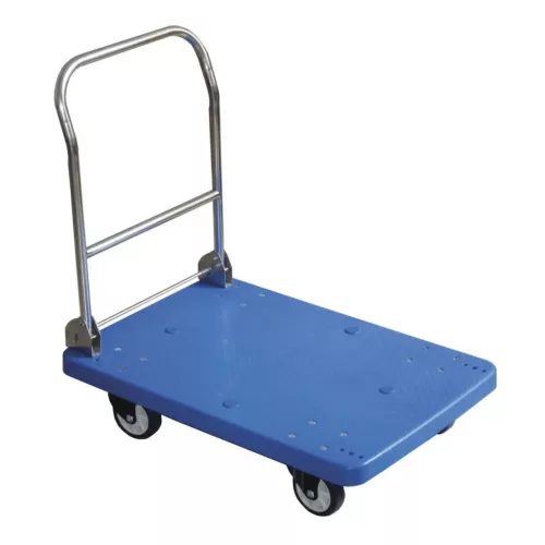 Platós polipropilén kézikocsi, terhelhetőség 200 kg, 742×480×845 mm