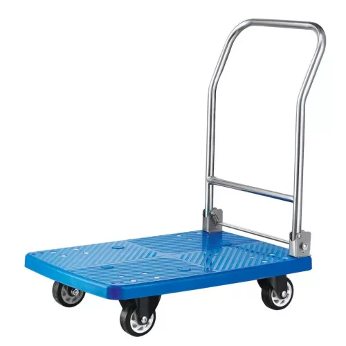 Platós polipropilén kézikocsi, terhelhetőség 200 kg, 742×480×845 mm