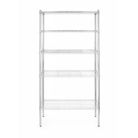 Krómozott állvány 5 polccal, 183x91x45,5 cm
