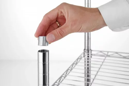 Krómozott állvány 5 polccal, 183x91x45,5 cm