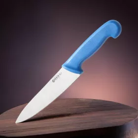 Szakácskés, 18 cm penge, kék nyél