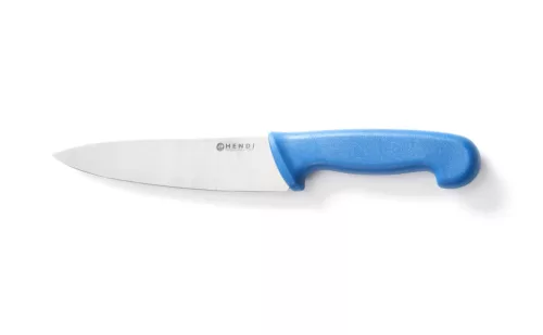 Szakácskés, 18 cm penge, kék nyéllel, Hendi