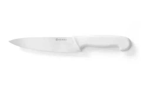 Szakácskés, 18 cm penge, fehér nyéllel, Hendi
