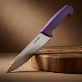 Szakácskés, 18 cm penge, lila nyéllel, Hendi