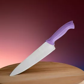 Szakácskés, 24 cm penge, lila