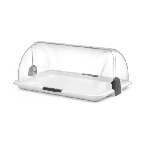 Tálca roll-top fedővel, 46,5×31×19 cm, polipropilén