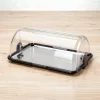 Bemutató tálca roll-top fedővel, hűthető/fűthető, 46,5×31,5×19,5 cm