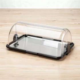   Bemutató tálca roll-top fedővel, hűthető/fűthető, 46,5×31,5×19,5 cm