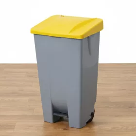 Pedálos szemetes 120 liter, sárga tetővel