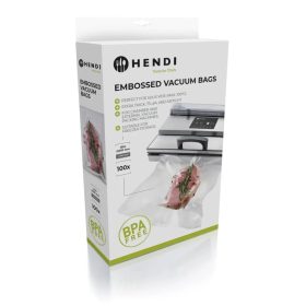   Légcsatornás Sous vide főzhető vákuumtasak, 150×250 mm, 75 mikron, 100 db/csomag