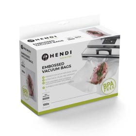   Légcsatornás Sous vide főzhető vákuumtasak, 150×400 mm, 75 mikron, 100 db/csomag