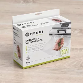   Légcsatornás Sous vide főzhető vákuumtasak, 150×400 mm, 75 mikron, 100 db/csomag