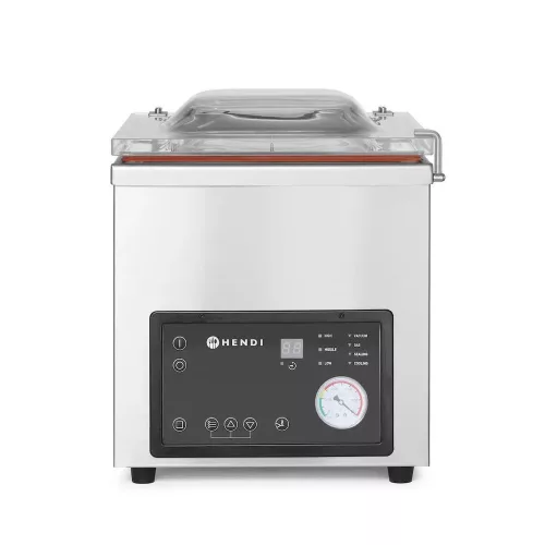 Vákuumfóliázó gép, vákuumkamrás, forr.széllesség: 350 mm, HENDI