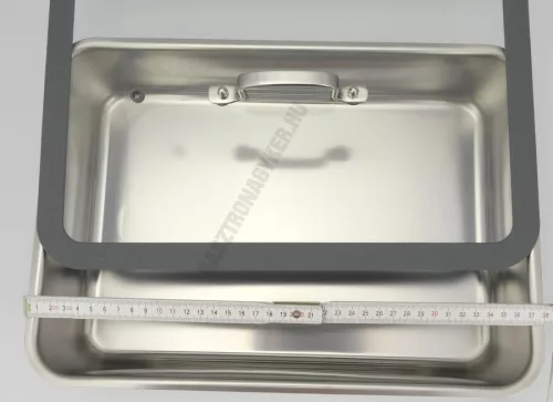 MAXIMA tepsi üvegfedővel 36×25 cm, dobozban