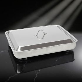 Tepsi+fedő 42x32x5 cm, rozdamentes, EATITALY