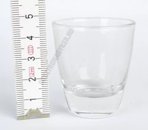 Pálinkáspohár 25 ml, üveg