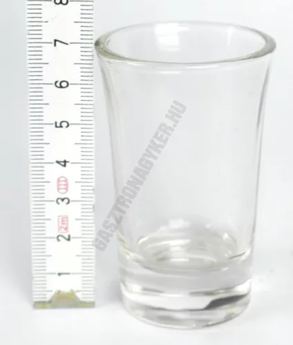 Y pálinkáspohár 40 ml, üveg