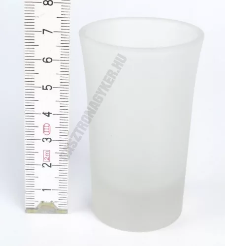 Pálinkáspohár 40 ml, homokfúvott, üveg