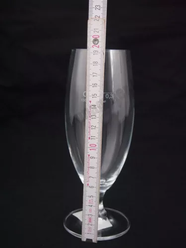 Sörös pohár, 380 ml, mértékjeles, kristály